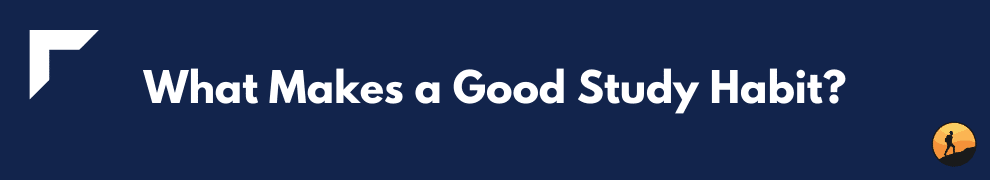 What Makes a Good Study Habit? 