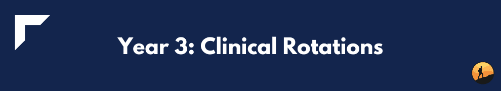 Year 3: Clinical Rotations