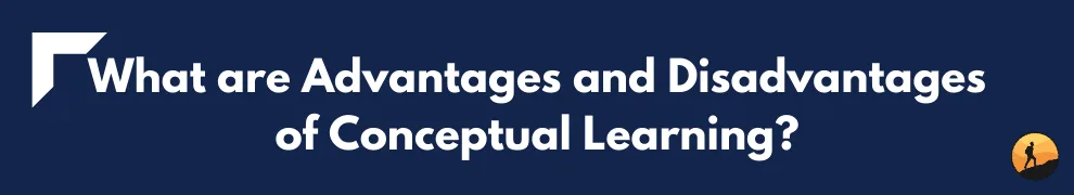 What are Advantages and Disadvantages of Conceptual Learning?