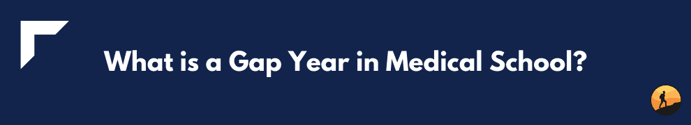 What is a Gap Year in Medical School?