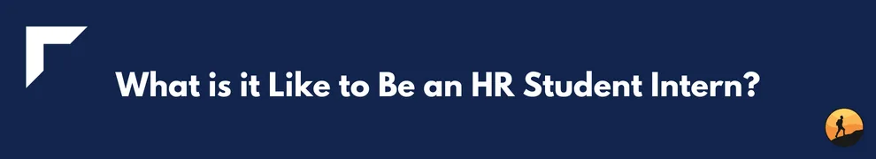 What is it Like to Be an HR Student Intern?