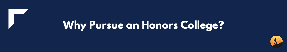 Why Pursue an Honors College?