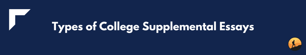 Types of College Supplemental Essays